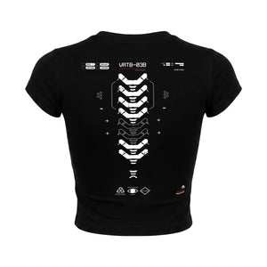 VRTB-03B Black Semi-Crop T