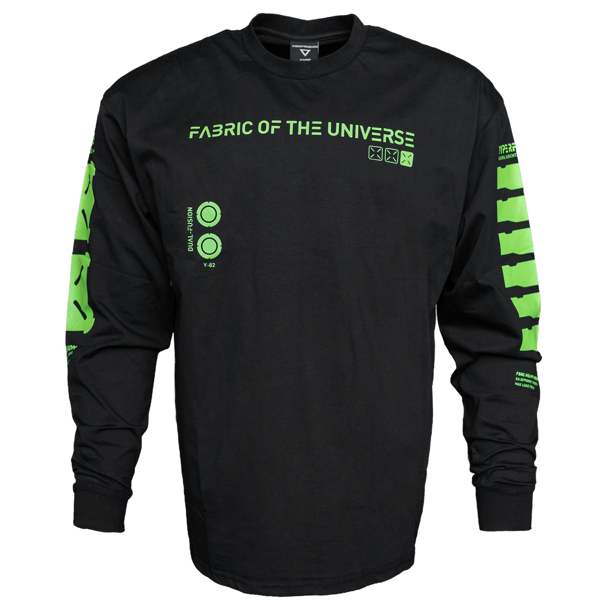 Y-2050 Black Lime Long Sleeve T