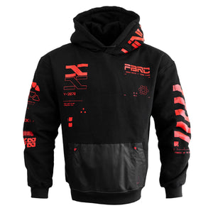 Y-2070 Black Red Hoodie