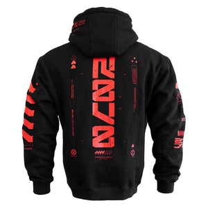 Y-2070 Black Red Hoodie