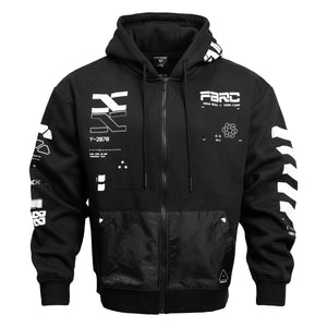 Y-2070 Black Zip Hoodie
