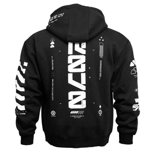 Y-2070 Black Zip Hoodie