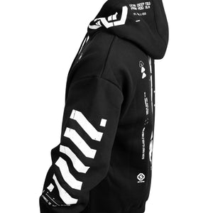 Y-2070 Black Zip Hoodie