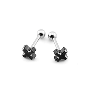 Cross Stud Stainless Steel Earrings