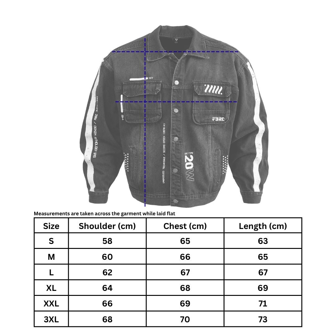 DNC-Type 20W Black Denim Jacket - Fabric of the Universe