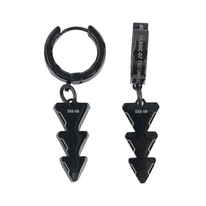 TRS-58 Black Steel Earrings