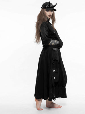 LMS-Type 089 Black Long Mesh Skirt