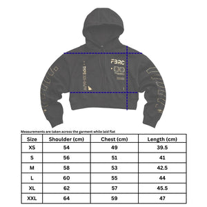 XB-04 Black Pink Crop Hoodie