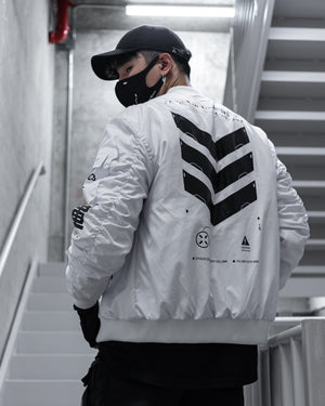 V3-3 White Bomber Jacket