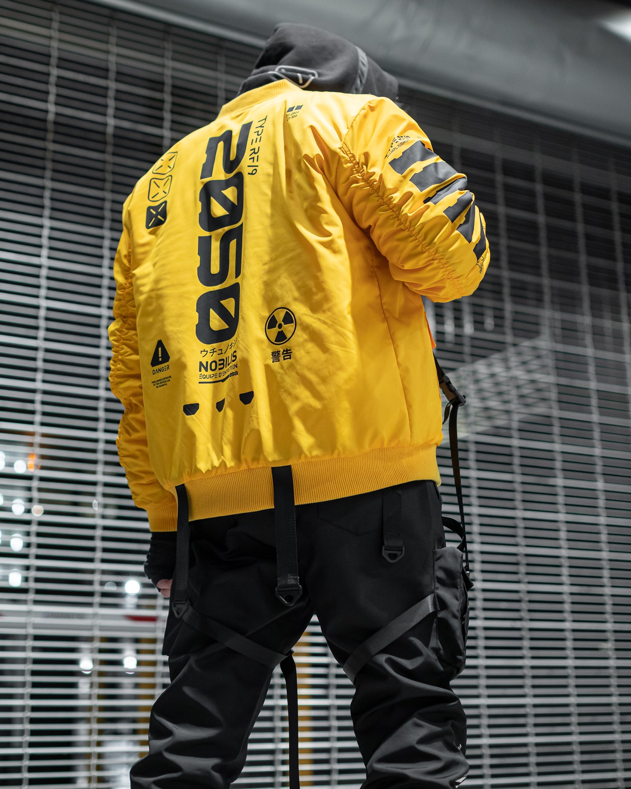 Men's College Black and Yellow Bomber Jacket - Jackets Creator