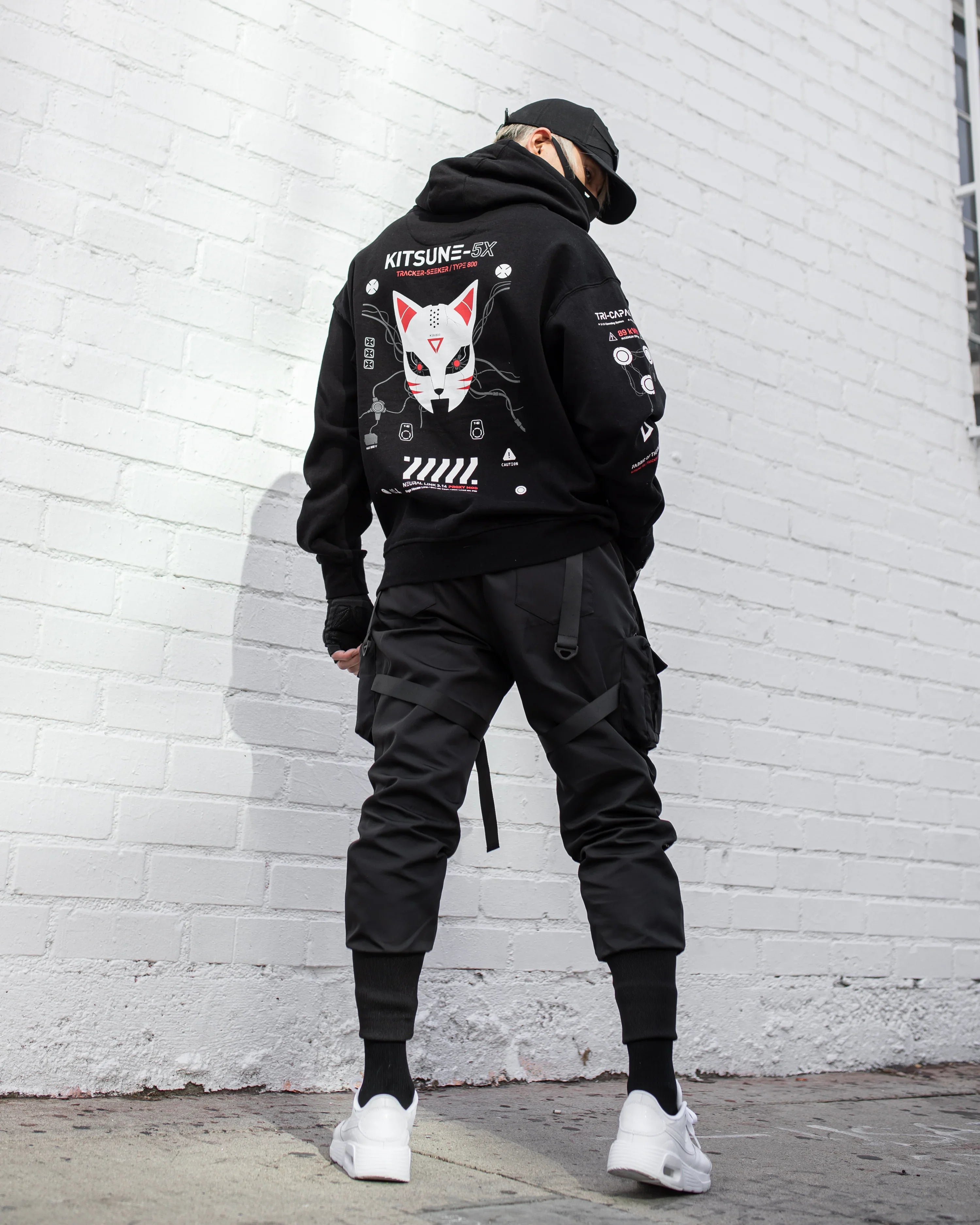 Fabric of the Universe Kitsune-5X Techwear Hoodie