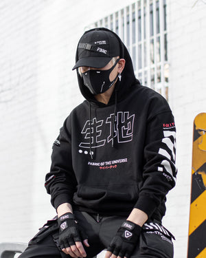 Kitsune-5X RD Black Hoodie