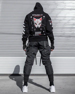 Kitsune-5X RD Black Hoodie