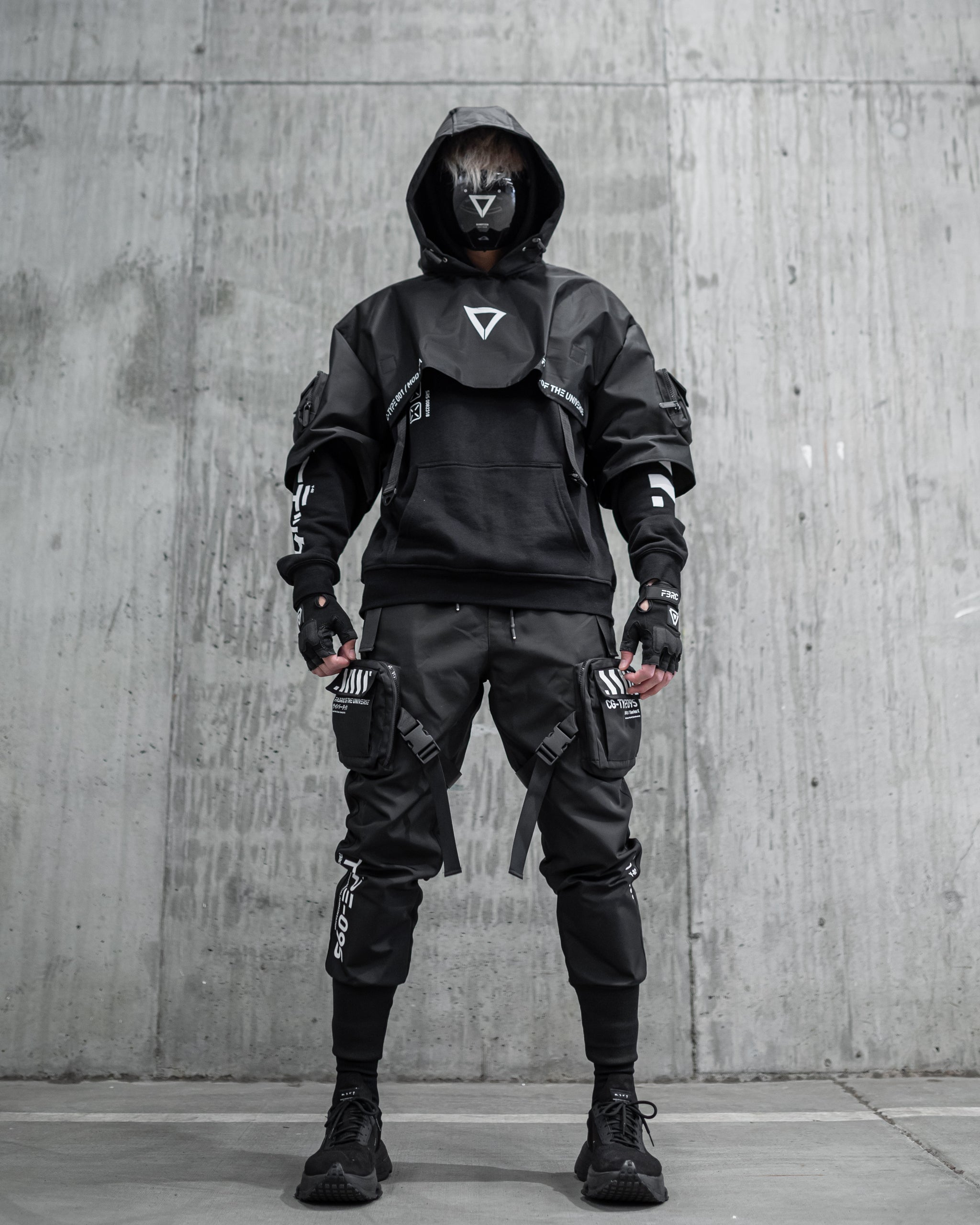 CG-Type 09S Black Cargo Pants - Fabric of the Universe