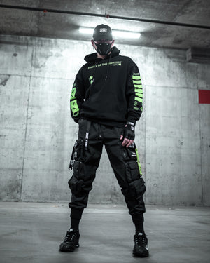 Y-2050 Black Lime Hoodie