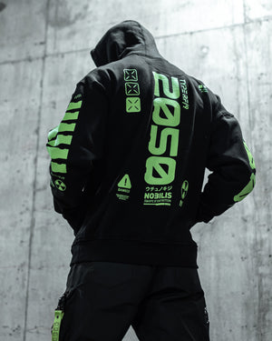 Y-2050 Black Lime Hoodie