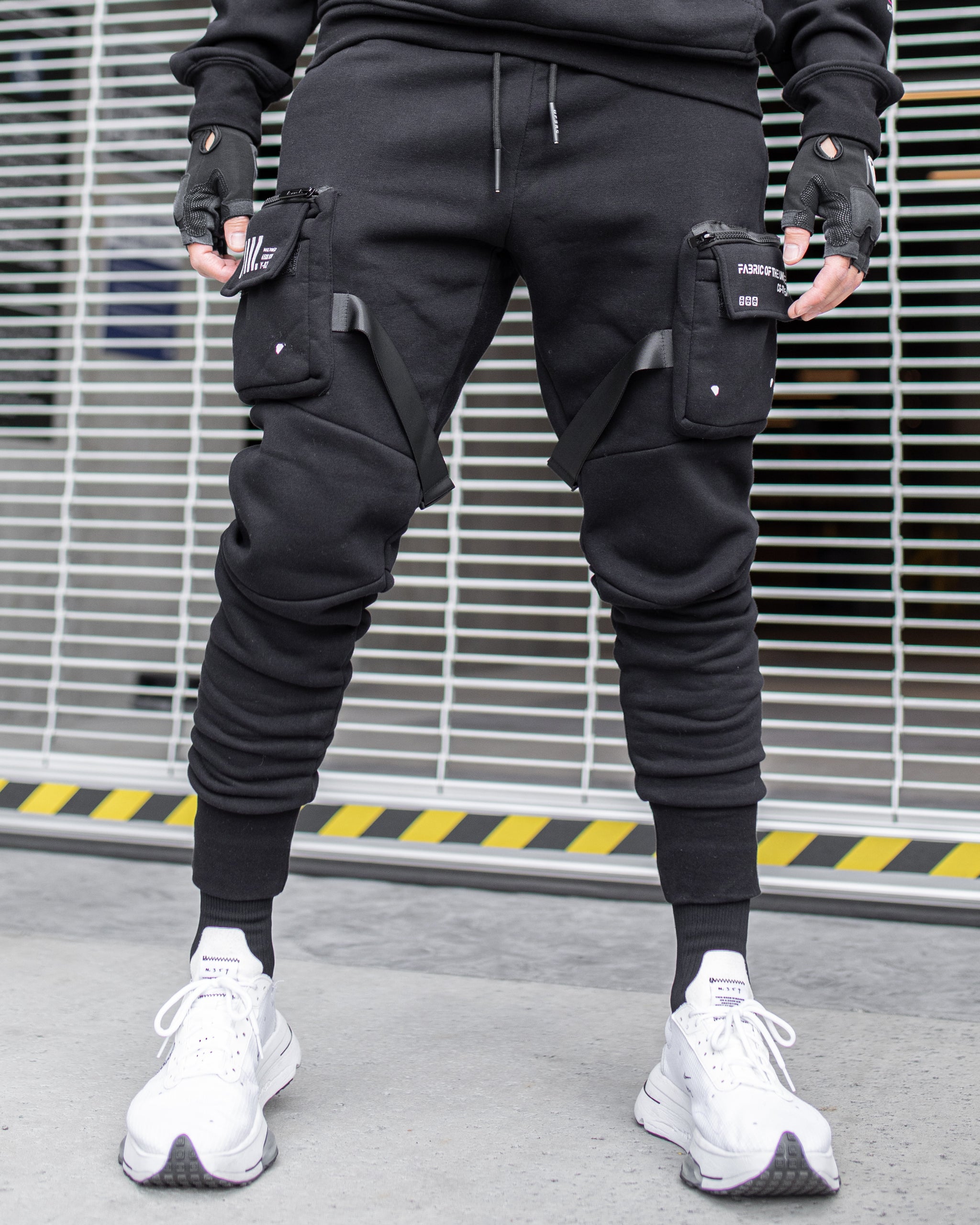CG-Type 05A Black Cargo Joggers - Fabric of the Universe