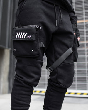 CG-Type 05A Black Cargo Joggers