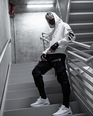 ZZZKitsune-5X RD White Hoodie