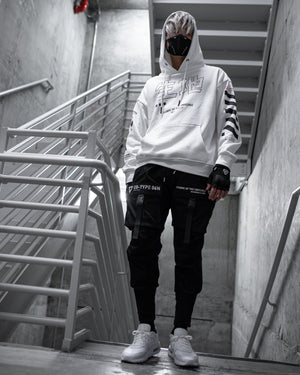 ZZZKitsune-5X RD White Hoodie
