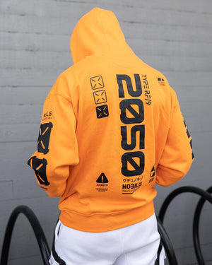 Y-2050 Safety Orange Zip Hoodie