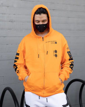 Y-2050 Safety Orange Zip Hoodie