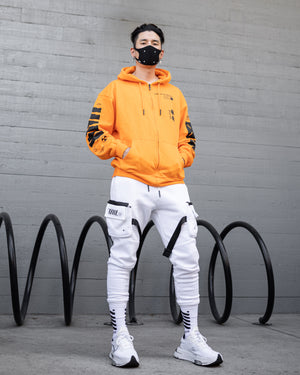 Y-2050 Safety Orange Zip Hoodie