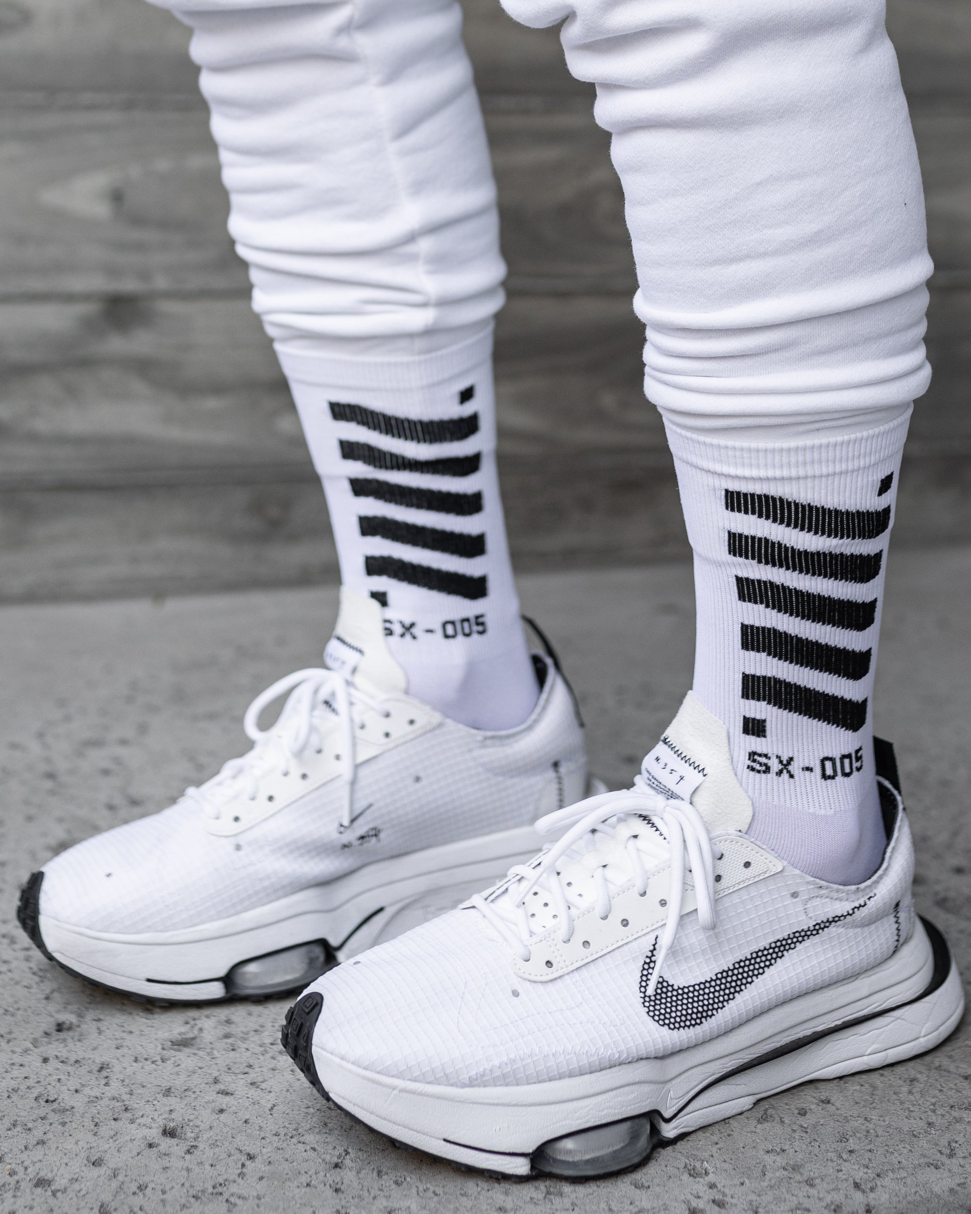 SX-005 White Crew Socks