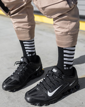 SX-005 Black Crew Socks