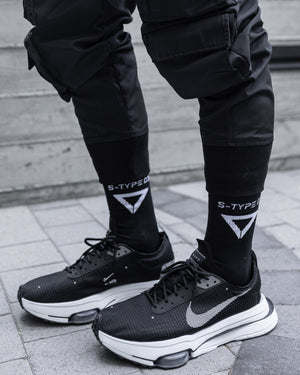 S-Type 03 Black Crew Socks