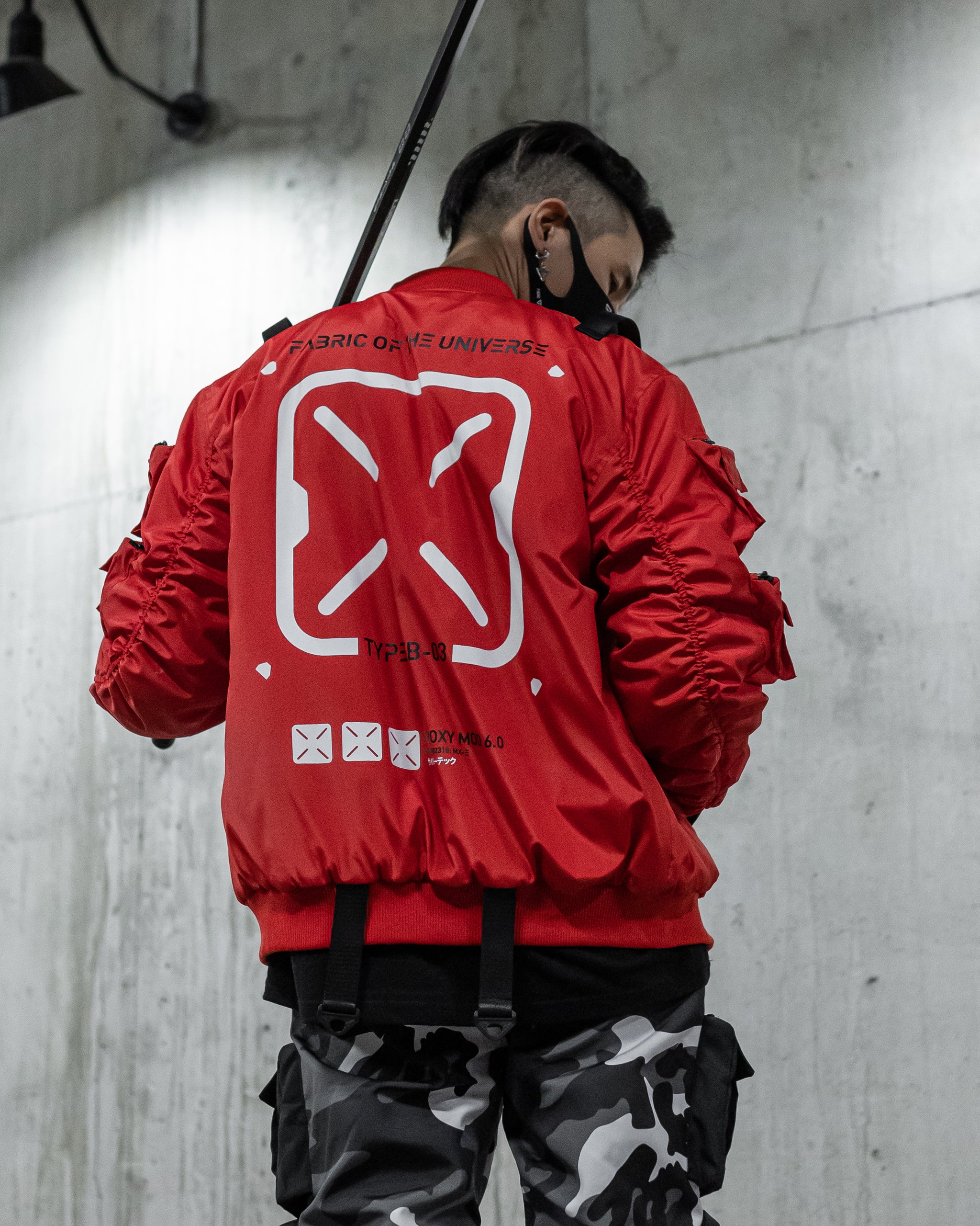 XB-03 Red Bomber Jacket Large