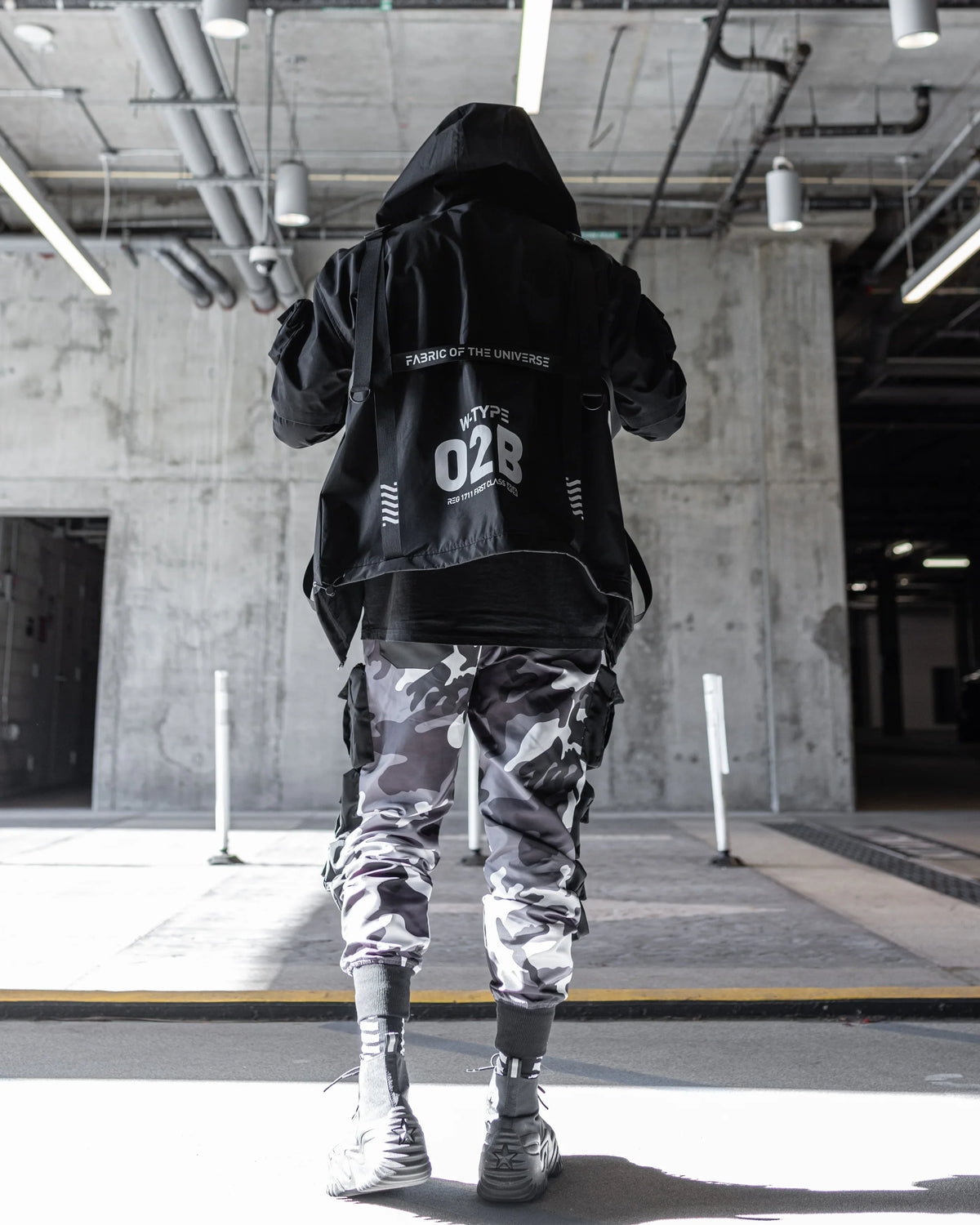 SWB-052 Black Chrome Crop Windbreaker