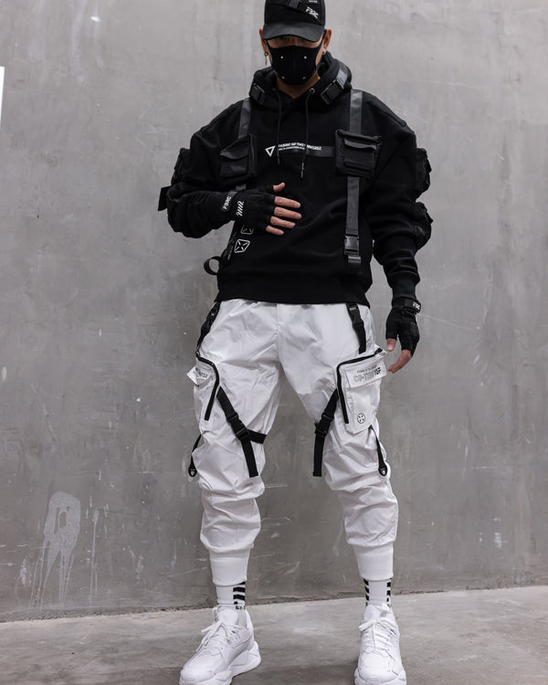CG-Type 10F White Cargo Pants - Fabric of the Universe