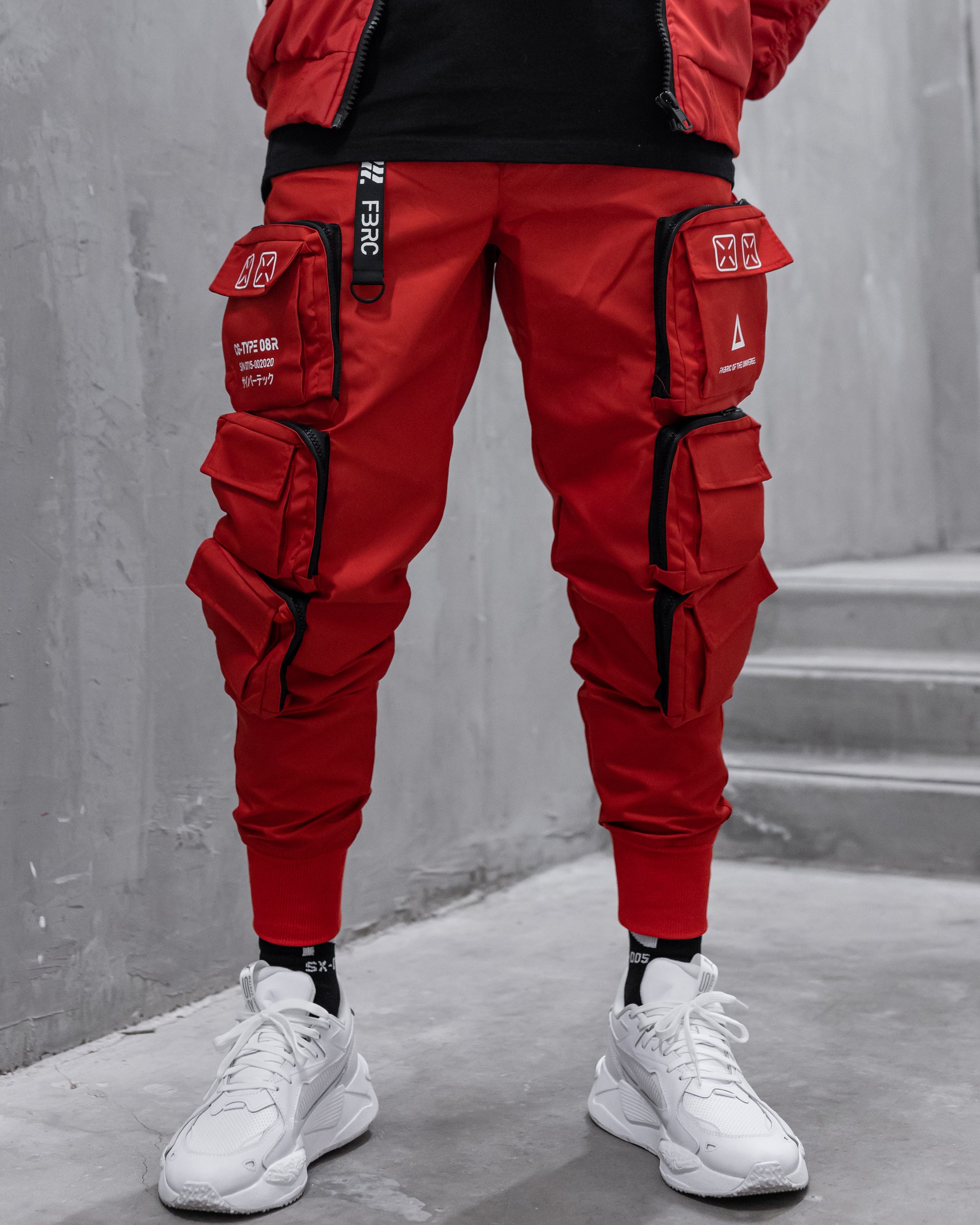 Red cargo pants mens on sale