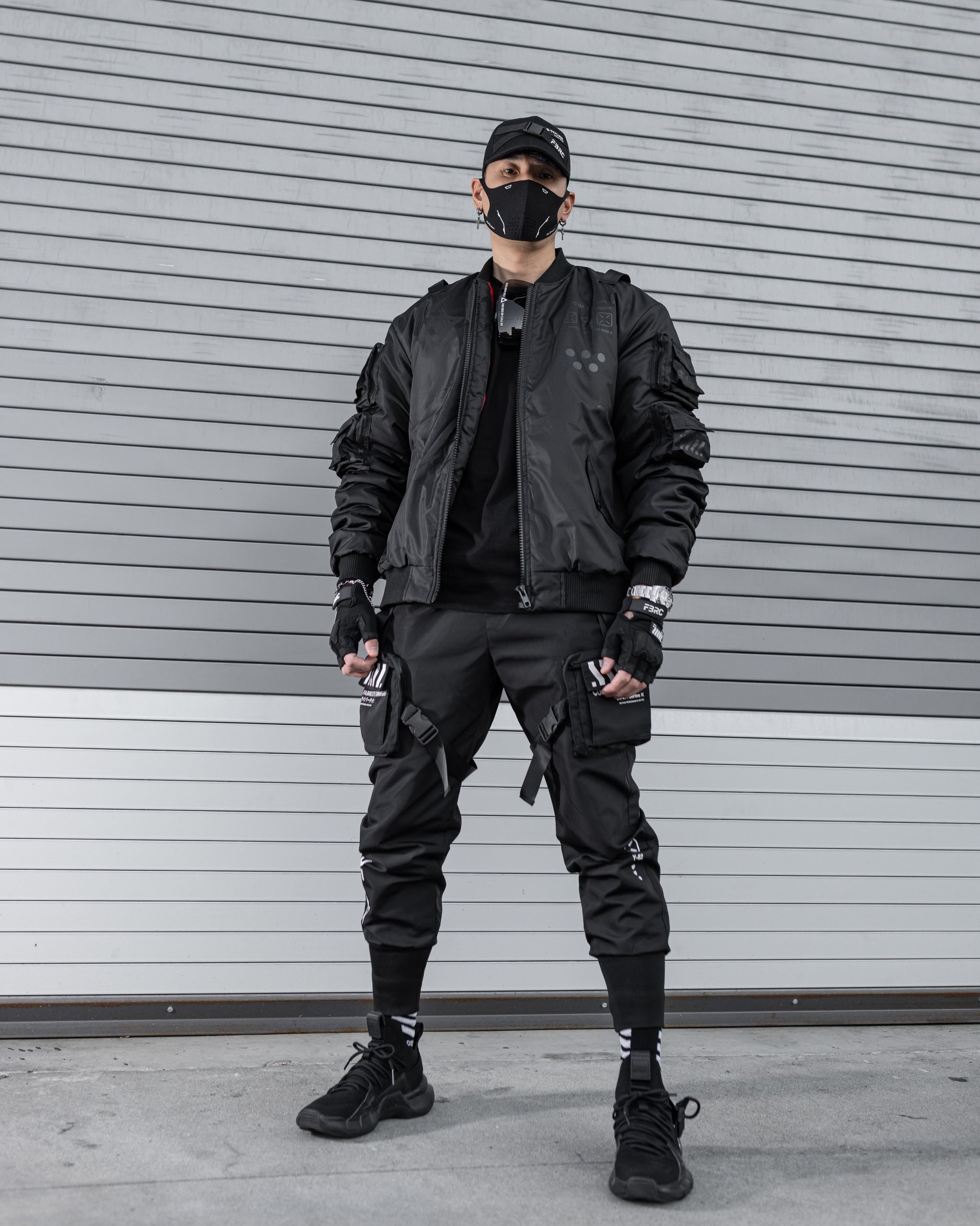 XB-03 Stealth Black Bomber Jacket - Fabric of the Universe | Übergangsjacken