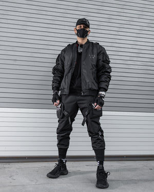 XB-03 Stealth Black Bomber Jacket