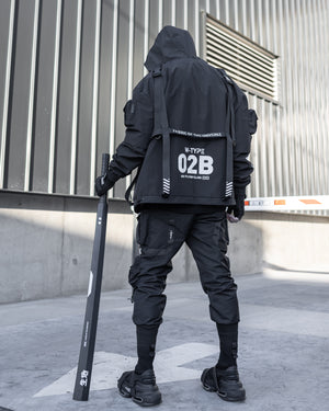 W-Type 02B Black Windbreaker