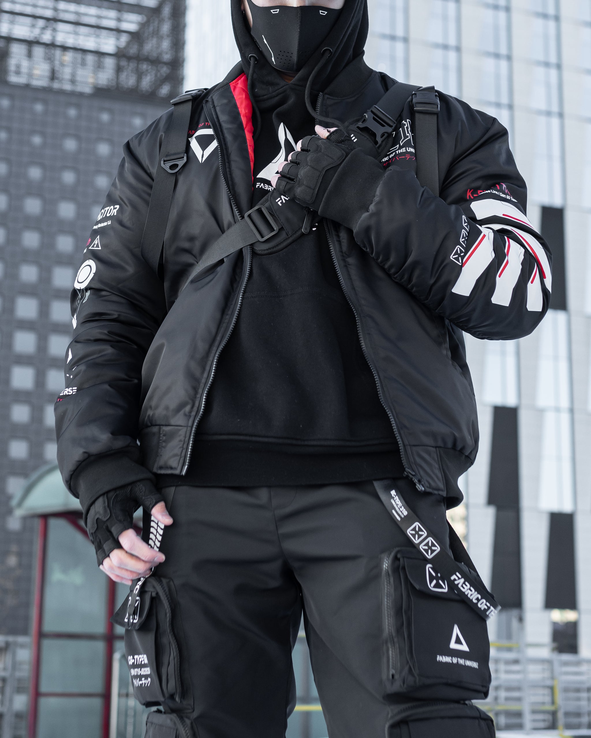 Kitsune 5X Black Bomber Jacket Medium