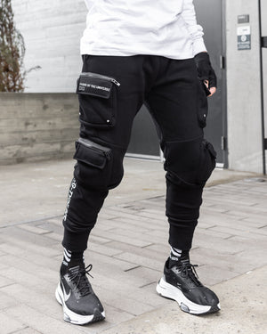 CG-Type 04G Black Cargo Joggers