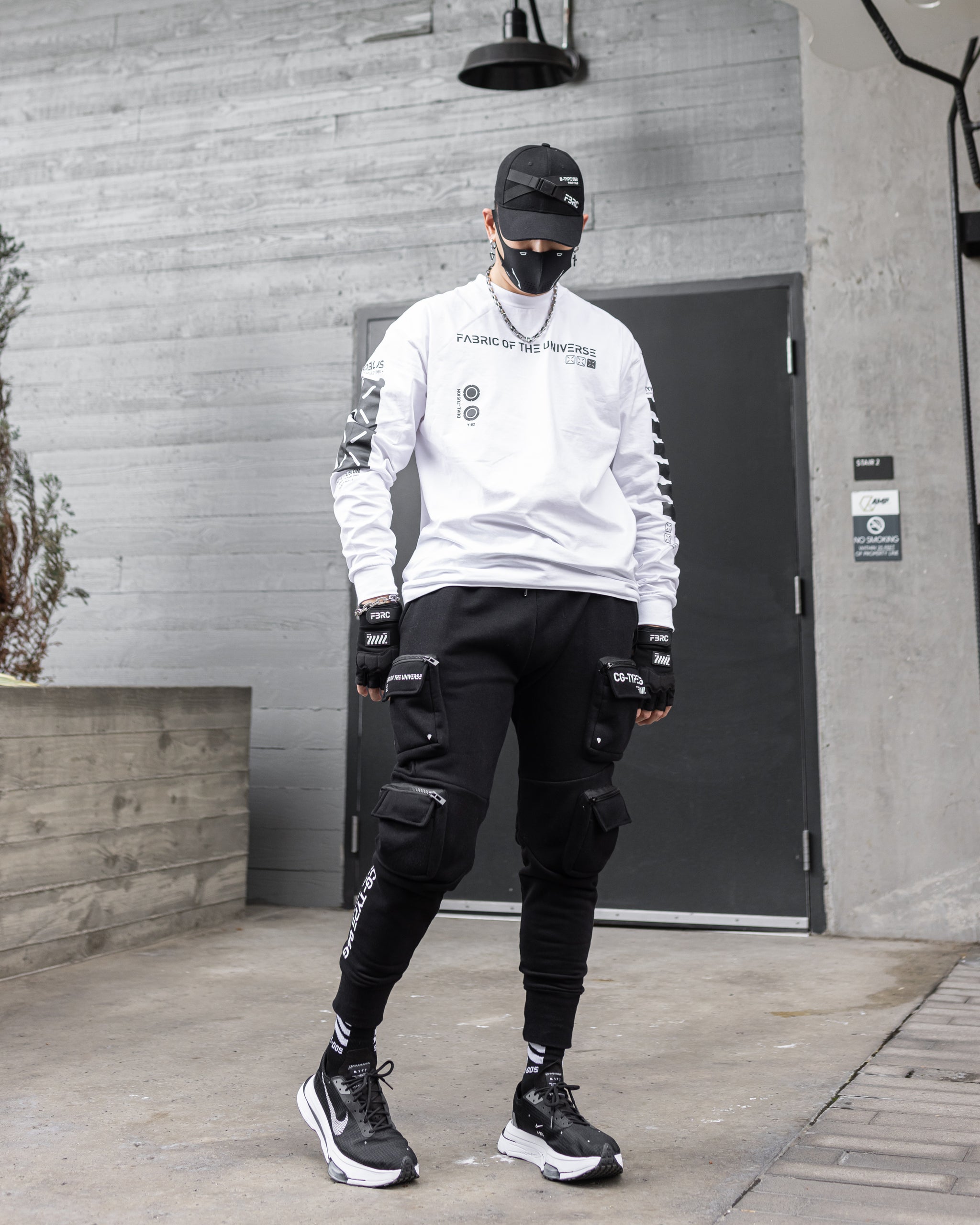 CG-Type 04G Black Cargo Joggers - Fabric of the Universe