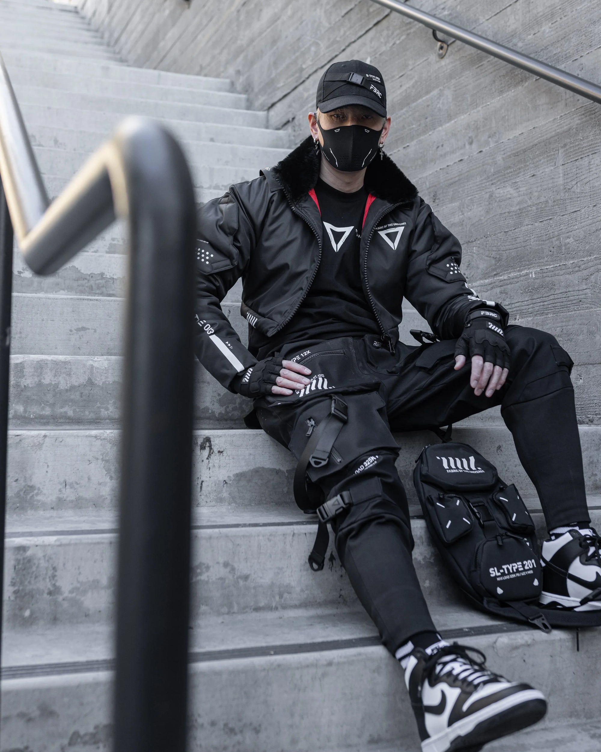 CRB-005 Black Crop Bomber Jacket