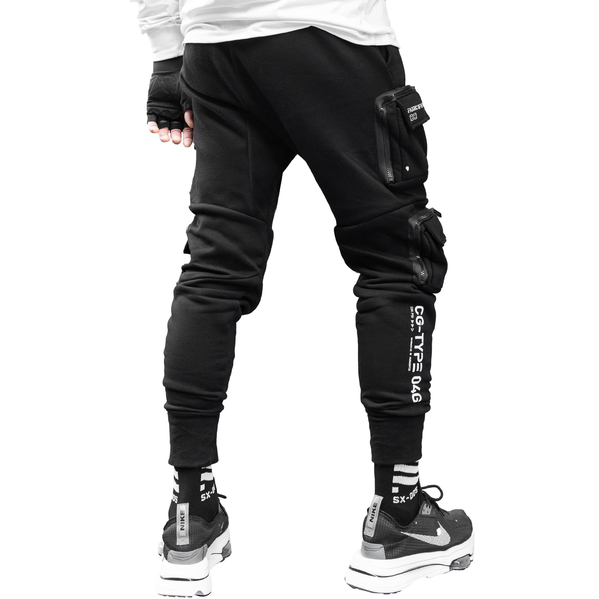 CG-Type 04G Black Cargo Joggers