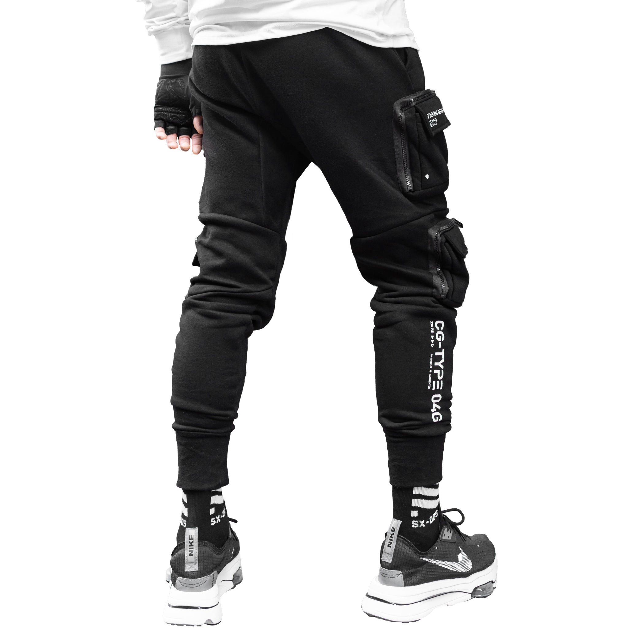 CG Type 04G Black Cargo Joggers Fabric of the Universe