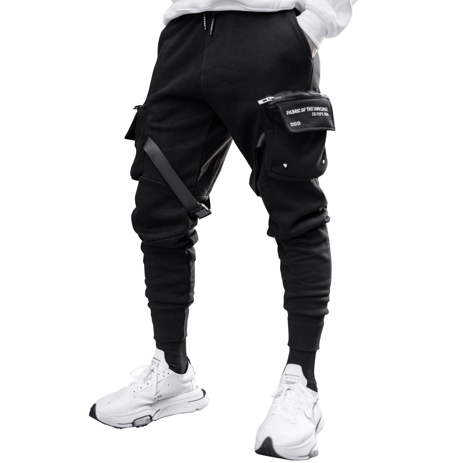 CG-Type 08R White Cargo Pants - Fabric of the Universe