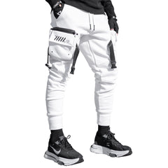 White cargo joggers online