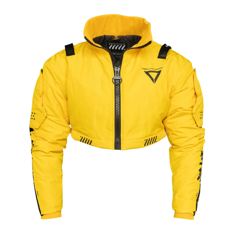 CRB-003 Red Hood Crop Bomber Jacket
