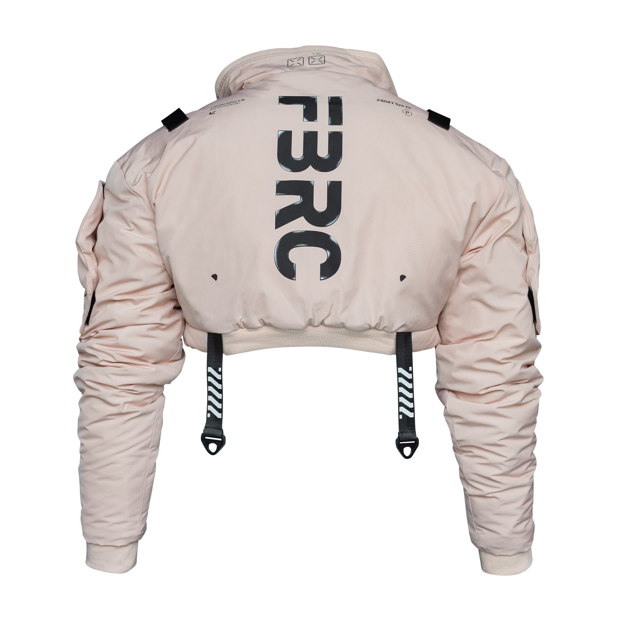 CRB-003 Pink Crop Bomber Jacket