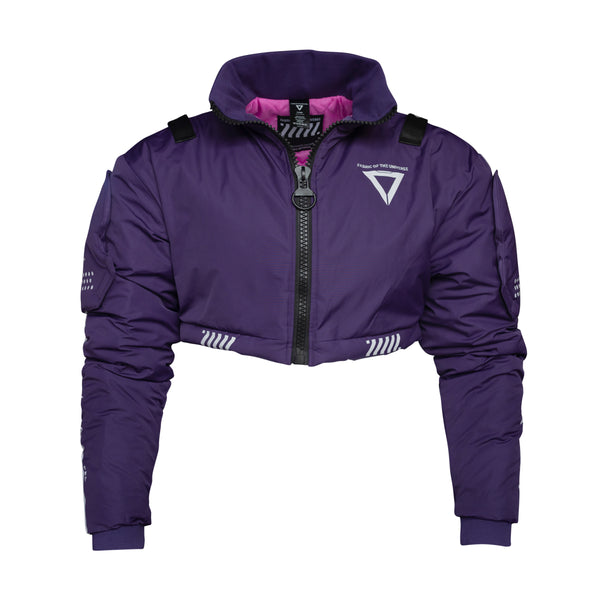 Purple bomber jacket