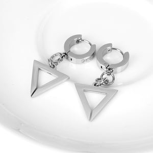 TR-08 Steel Triangle Earrings