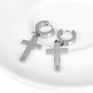 CRX-20 Steel Cross Earrings